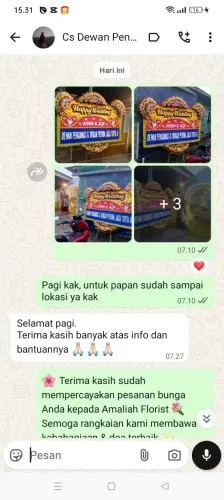Testimonial Papan Bunga Pernikahan bungurcopong