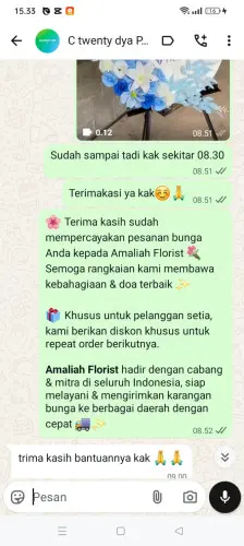 Testimonial Standing Flower bungurcopong